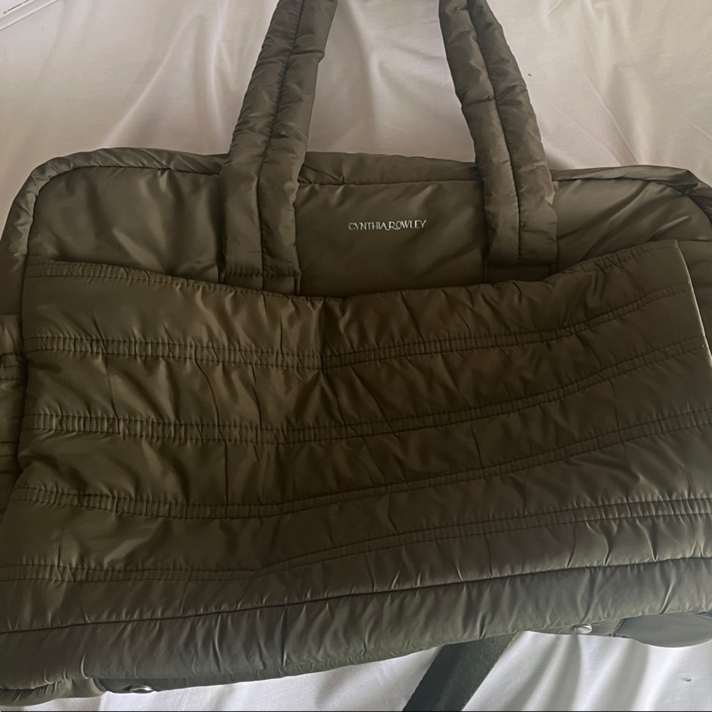 Cynthia Rowley Khaki travel Duffel Bag